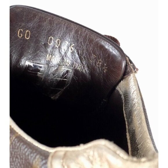 Louis Vuitton sneakers trainers 38.5 US 8.5 leather gold monogram LV - Picture 3 of 12